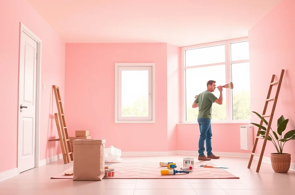 Intérieur rénové après travaux de peinture à Mainvilliers